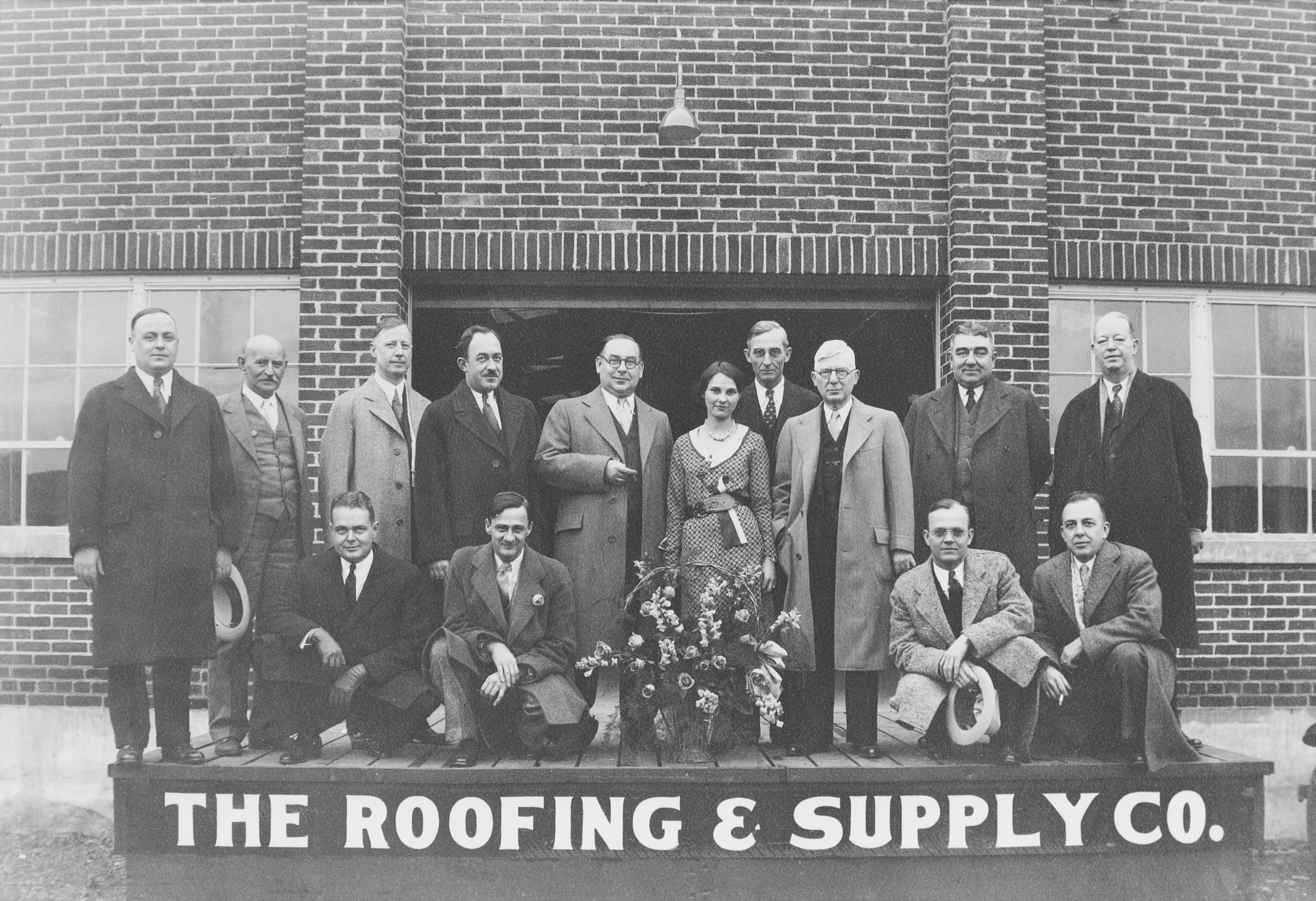 The Roofing & Supply Co. crew outside the Fort Street building, founded 1927